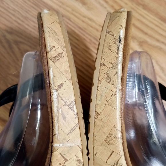 Skechers Luxe Foam Wedge Sandals Womens Sz 11 EU 41 Thong Slip On 38533 - Picture 8 of 16